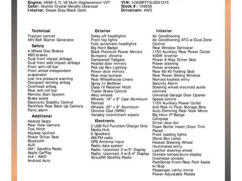 Used 2020 RAM 1500 Big Horn image 35