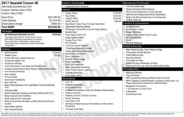 Used 2017 Hyundai Tucson SE w/ SE Popular Package 02 FWD image 24