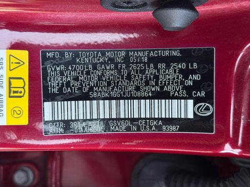 Used 2018 Lexus ES 350 w/ Premier Package image 44