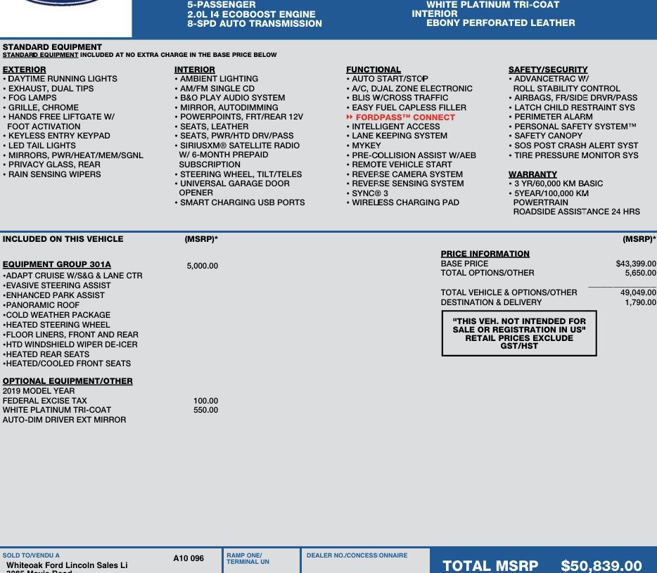 Used 2019 Ford Edge Titanium w/ Equipment Group 301A AWD/4WD image 6