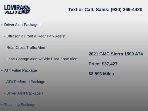 Used 2021 GMC Sierra 1500 AT4 w/ AT4 Value Package AWD/4WD image 7
