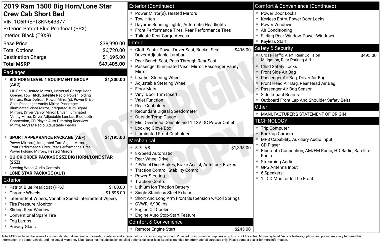 Used 2019 RAM 1500 Big Horn RWD image 2