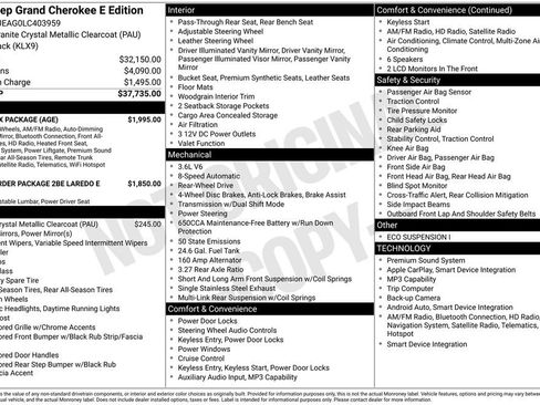 Used 2020 Jeep Grand Cherokee Laredo w/ Laredo X Package RWD image 15