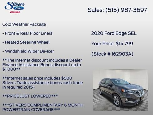 Used 2020 Ford Edge SEL w/ Convenience Package AWD/4WD image 16