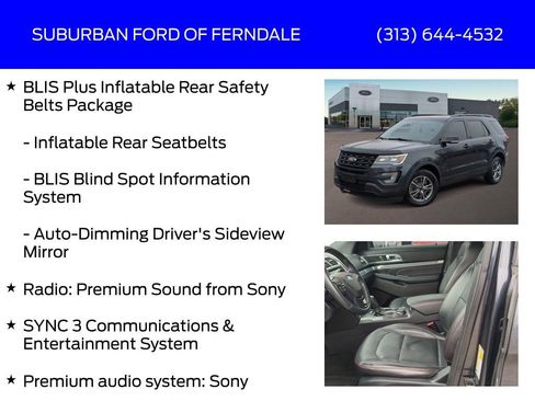 Used 2017 Ford Explorer Sport w/ Equipment Group 401A image 13