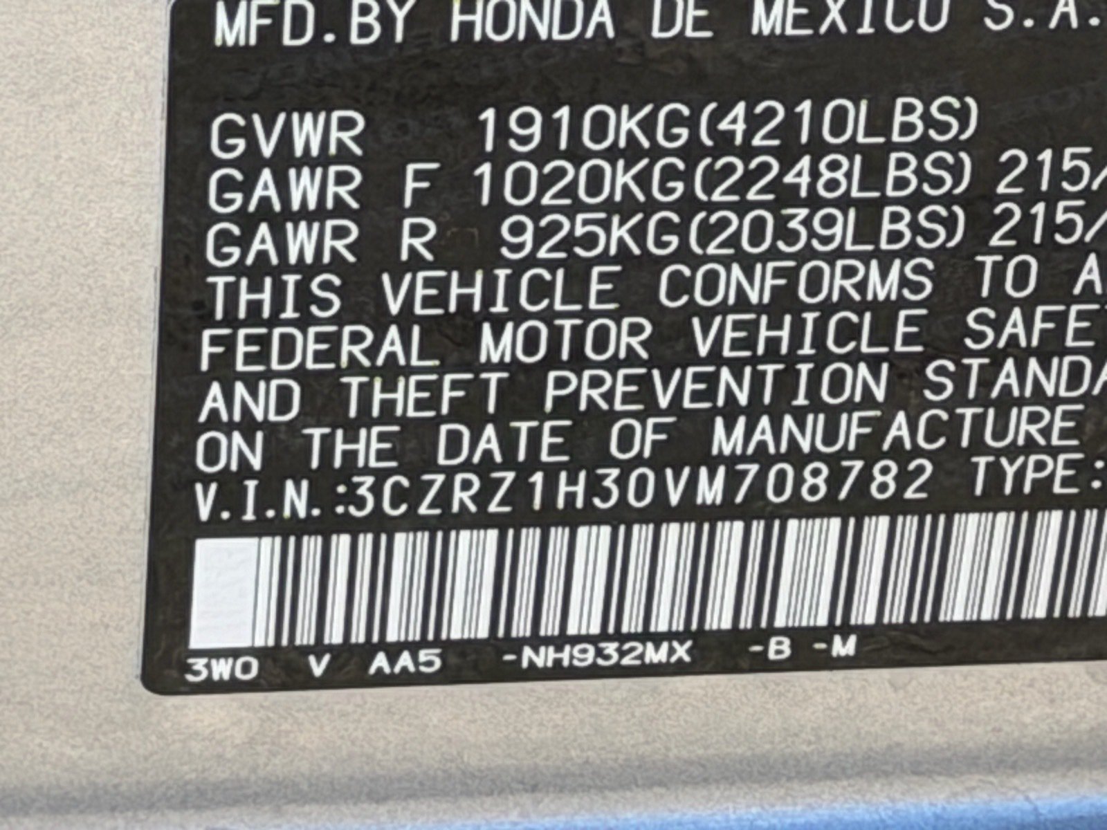 Certified 2027 Honda HR-V LX image 39