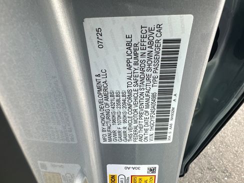 Certified 2025 Honda Accord LX image 27