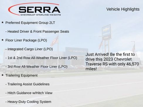 Used 2023 Chevrolet Traverse RS w/ LPO, Floor Liner Package AWD/4WD image 3