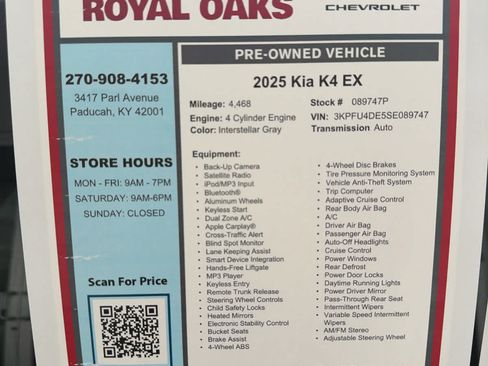 Used 2025 Kia K4 EX FWD image 31
