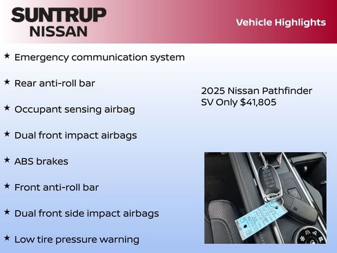 New 2025 Nissan Pathfinder SV w/ Black Appearance Package image 16