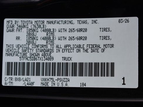 New 2026 Toyota Tundra Platinum image 17