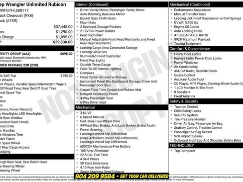 Used 2017 Jeep Wrangler Unlimited Rubicon w/ Connectivity Group AWD/4WD image 36