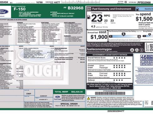 Certified 2023 Ford F150 Platinum w/ Equipment Group 701A High AWD/4WD image 66