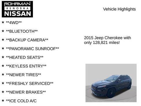 Used 2015 Jeep Cherokee Limited AWD/4WD image 8