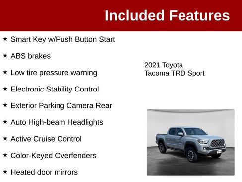 Used 2021 Toyota Tacoma TRD Sport AWD/4WD image 4