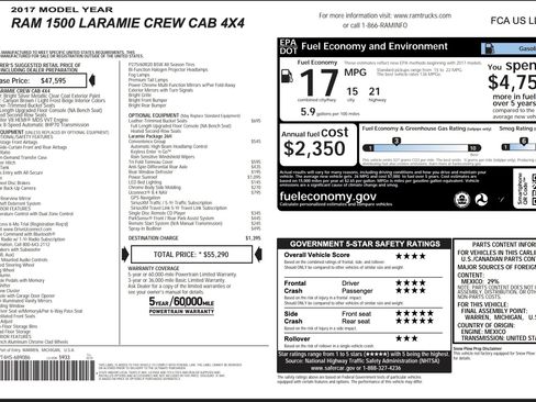 Used 2017 RAM 1500 Laramie w/ Convenience Group AWD/4WD image 3