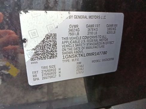 Used 2021 Chevrolet Tahoe High Country w/ Premium Package image 9