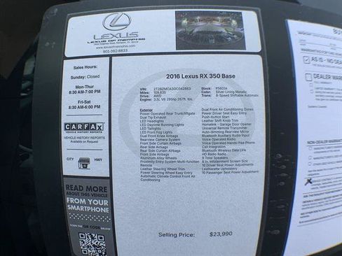 Used 2016 Lexus RX 350 AWD w/ Premium Package image 26