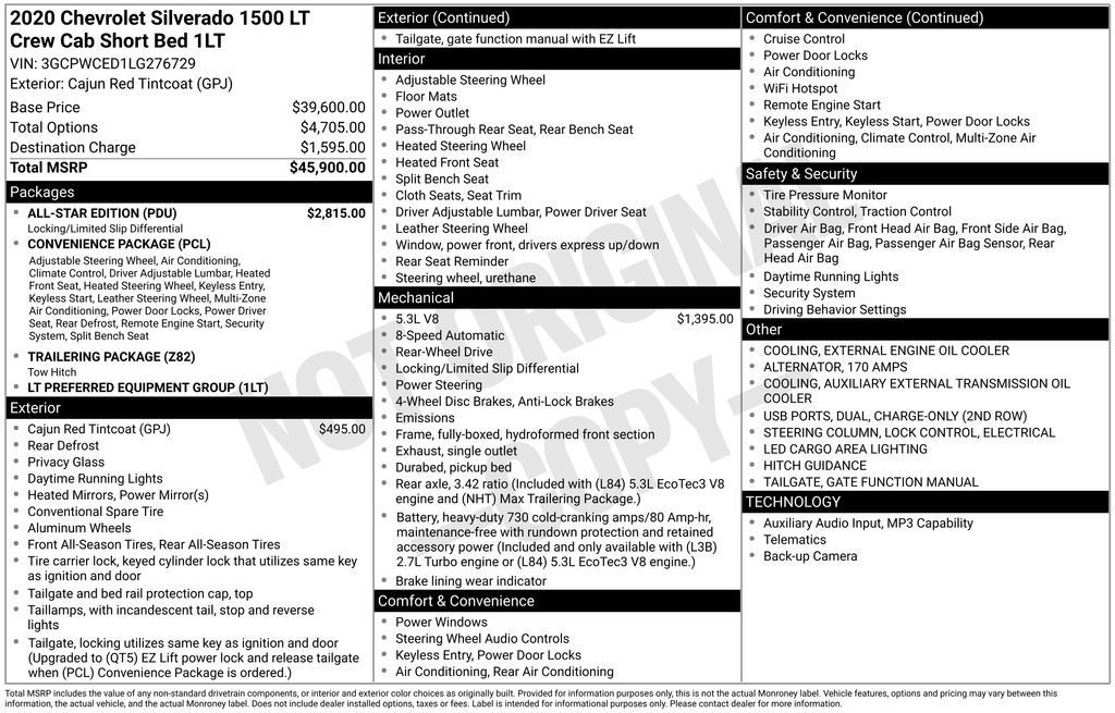 Used 2020 Chevrolet Silverado 1500 LT w/ All-Star Edition RWD image 7