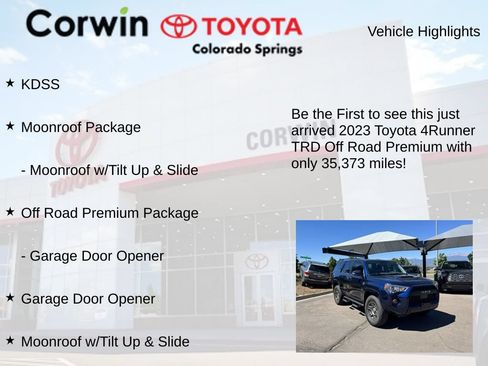 Used 2023 Toyota 4Runner TRD Off-Road Premium w/ Moonroof Package AWD/4WD image 4