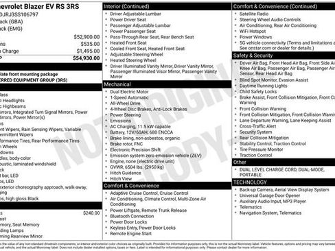 Certified 2025 Chevrolet Blazer EV RS AWD/4WD image 31