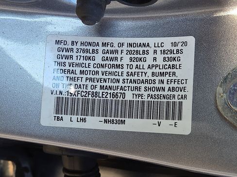 Certified 2020 Honda Civic Sport image 27