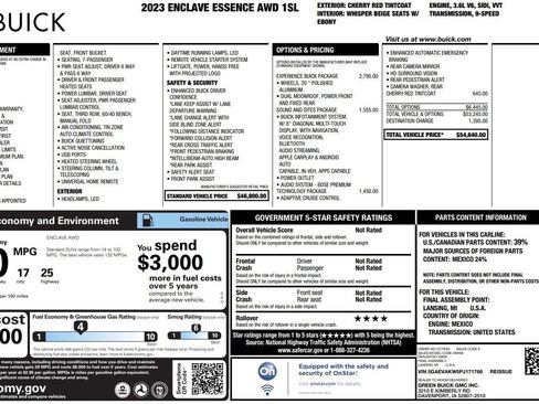 Used 2023 Buick Enclave Essence w/ Experience Buick Package AWD/4WD image 39