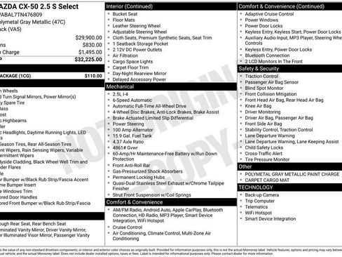 New 2026 MAZDA CX-50 AWD 2.5 S w/ Cargo Package image 22