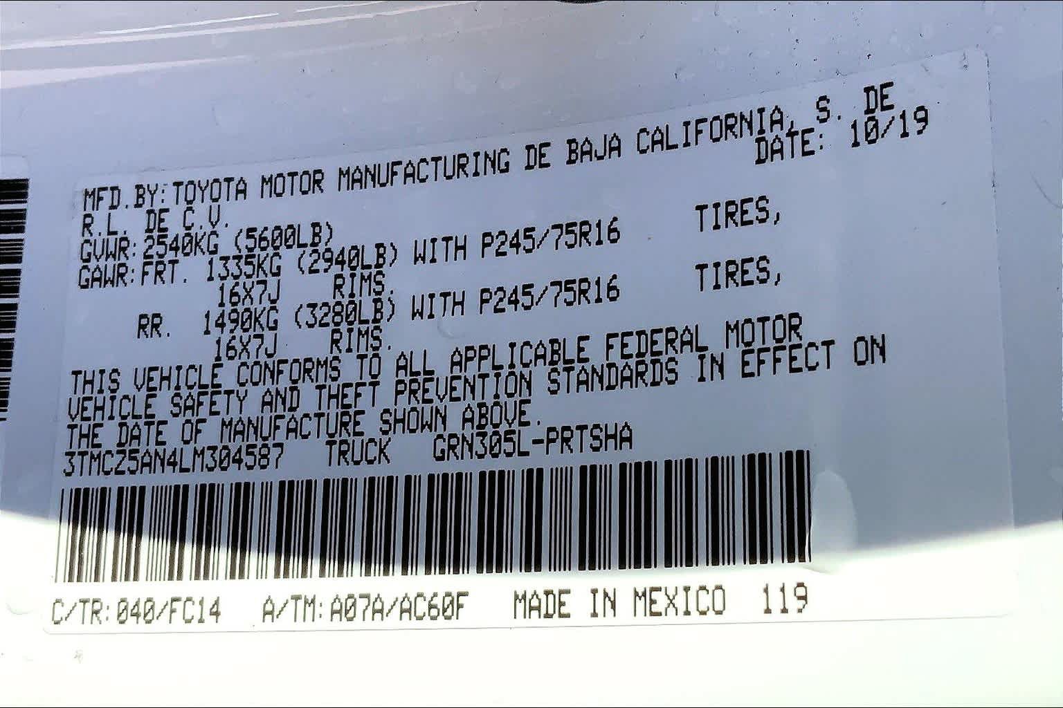 Used 2020 Toyota Tacoma SR5 AWD/4WD image 29