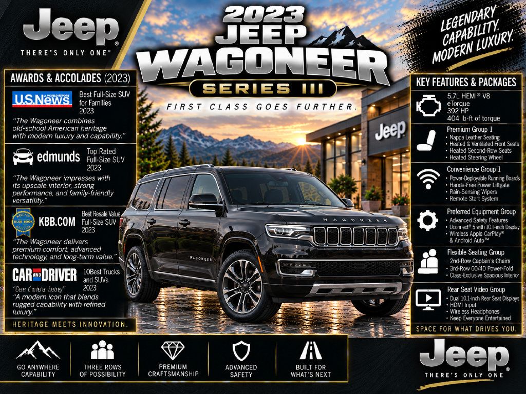Used 2023 Jeep Wagoneer Series III w/ Premium Group I AWD/4WD image 2