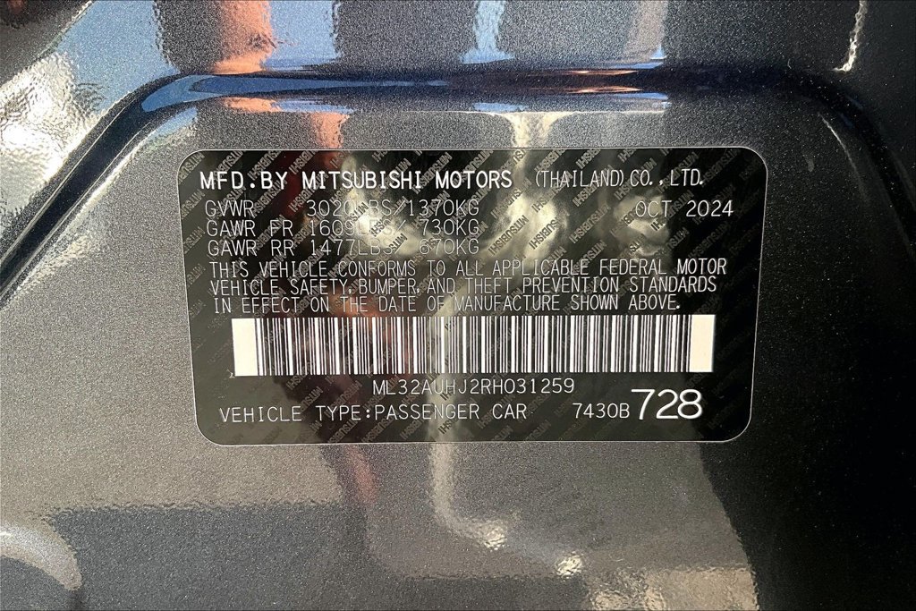 Used 2024 Mitsubishi Mirage ES FWD image 31