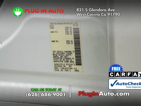 Used 2018 Nissan Leaf SL w/ SL Technology Package FWD image 7