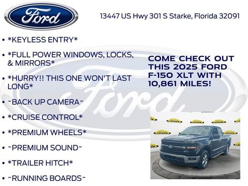 Certified 2025 Ford F150 XLT w/ Equipment Group 301A Standard RWD image 12