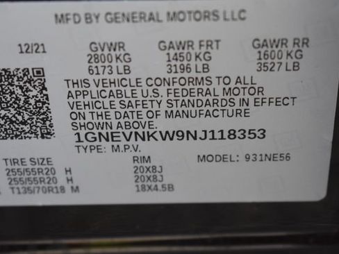 Used 2022 Chevrolet Traverse High Country AWD/4WD image 15