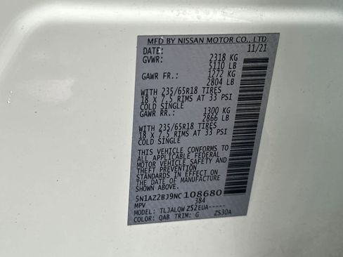 Used 2022 Nissan Murano SV w/ Cargo Package image 33