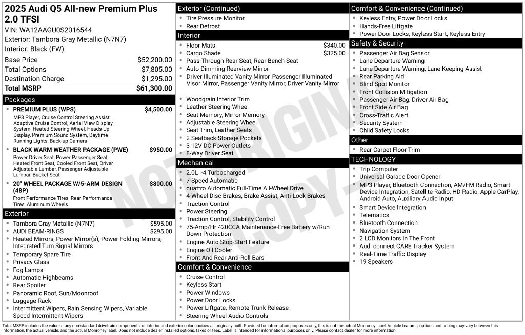 Certified 2025 Audi Q5 Premium Plus w/ Premium Plus AWD/4WD image 3