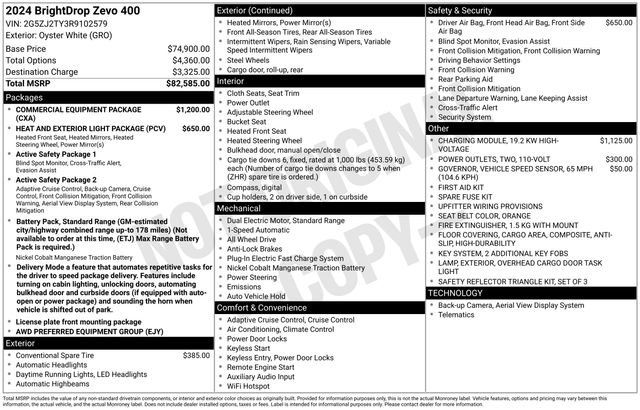 Used 2024 Chevrolet Brightdrop 400 w/ Commercial Equipment Package AWD/4WD image 2