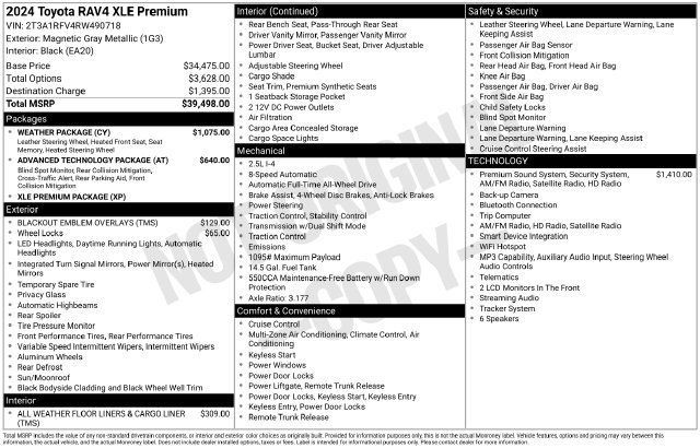 Certified 2024 Toyota RAV4 XLE Premium w/ Weather Package AWD/4WD image 35