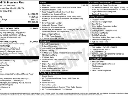 Used 2020 Audi S4 Premium Plus w/ Premium Plus Package image 3