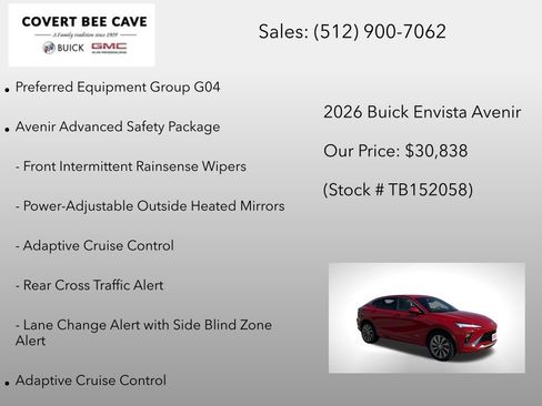 New 2026 Buick Envista Avenir image 6