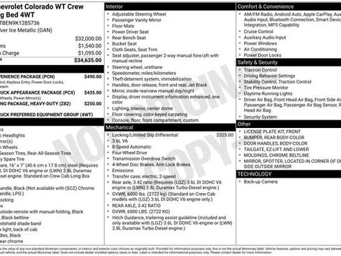 Used 2019 Chevrolet Colorado W/T w/ WT Convenience Package AWD/4WD image 3