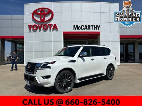 Used 2023 Nissan Armada Platinum w/ Captain's Chairs Package RWD image 1