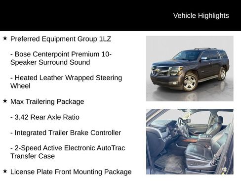 Used 2015 Chevrolet Tahoe LTZ w/ Max Trailering Package AWD/4WD image 21