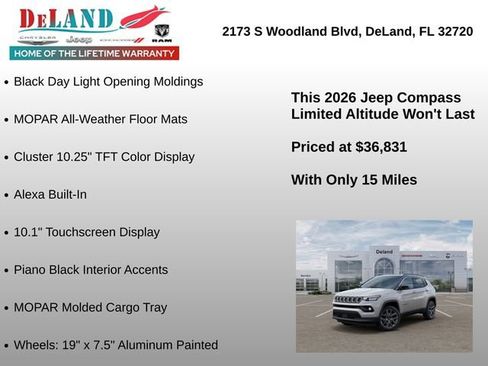 New 2026 Jeep Compass Limited w/ Sun, Sound & Navigation Group AWD/4WD image 30