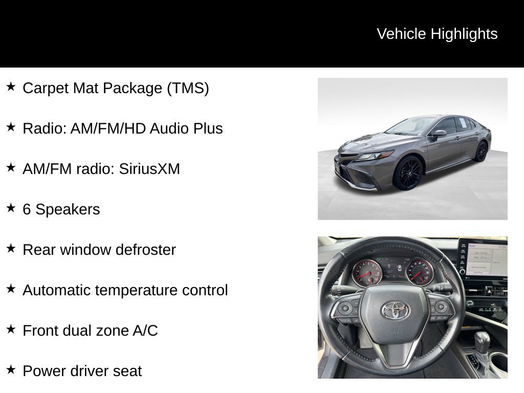 Used 2021 Toyota Camry XSE w/ Carpet Mat Package (TMS) FWD image 10