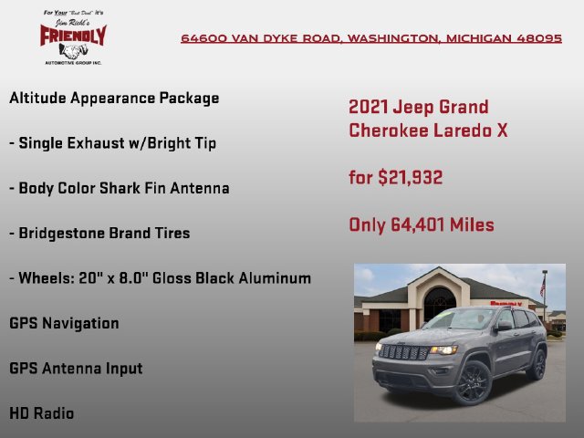 Used 2021 Jeep Grand Cherokee Laredo X AWD/4WD image 20
