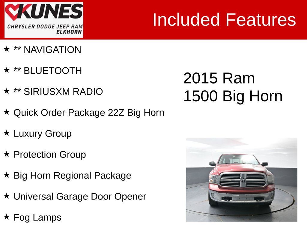 Used 2015 RAM 1500 Big Horn AWD/4WD image 3