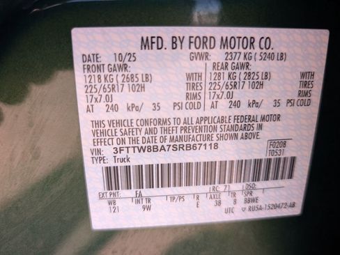 Certified 2025 Ford Maverick XL w/ Equipment Group 102A AWD/4WD image 36