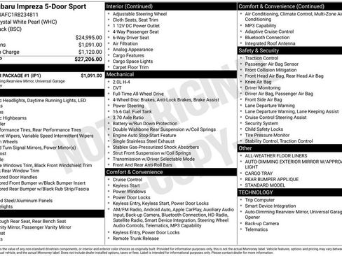 Used 2024 Subaru Impreza 2.0i Sport w/ Popular Package #1 image 2