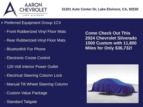 Used 2024 Chevrolet Silverado 1500 Custom w/ LPO, Dark Essentials Package image 10